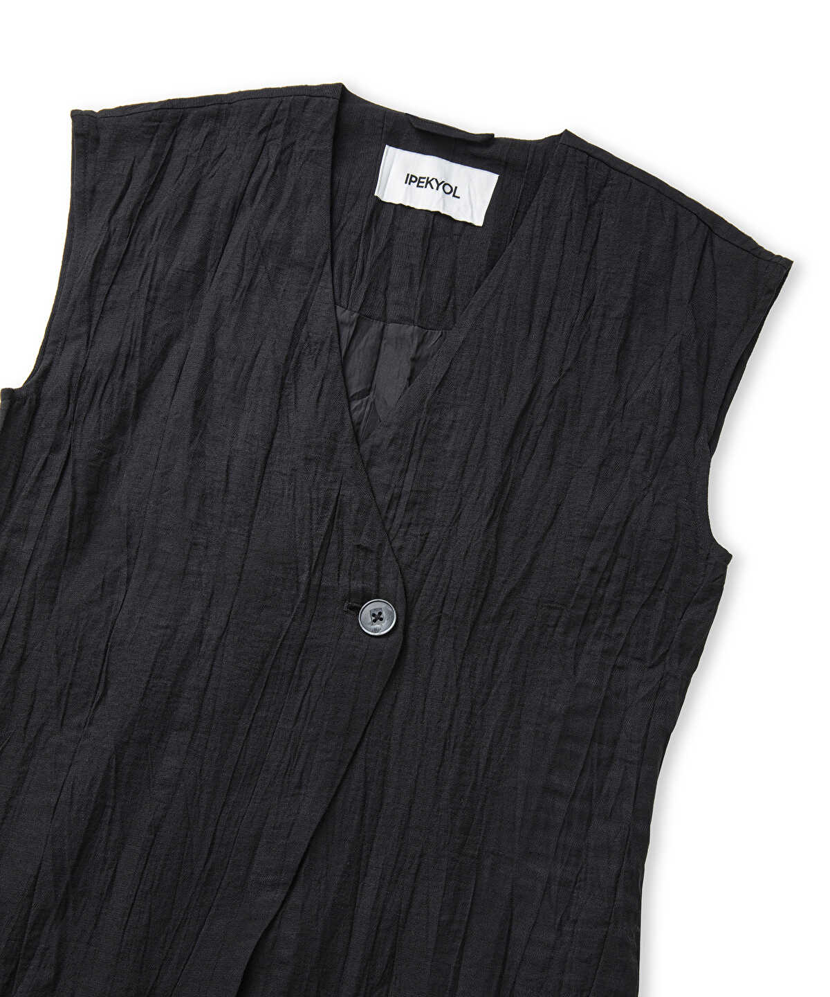 Crinkle-Effect Vest