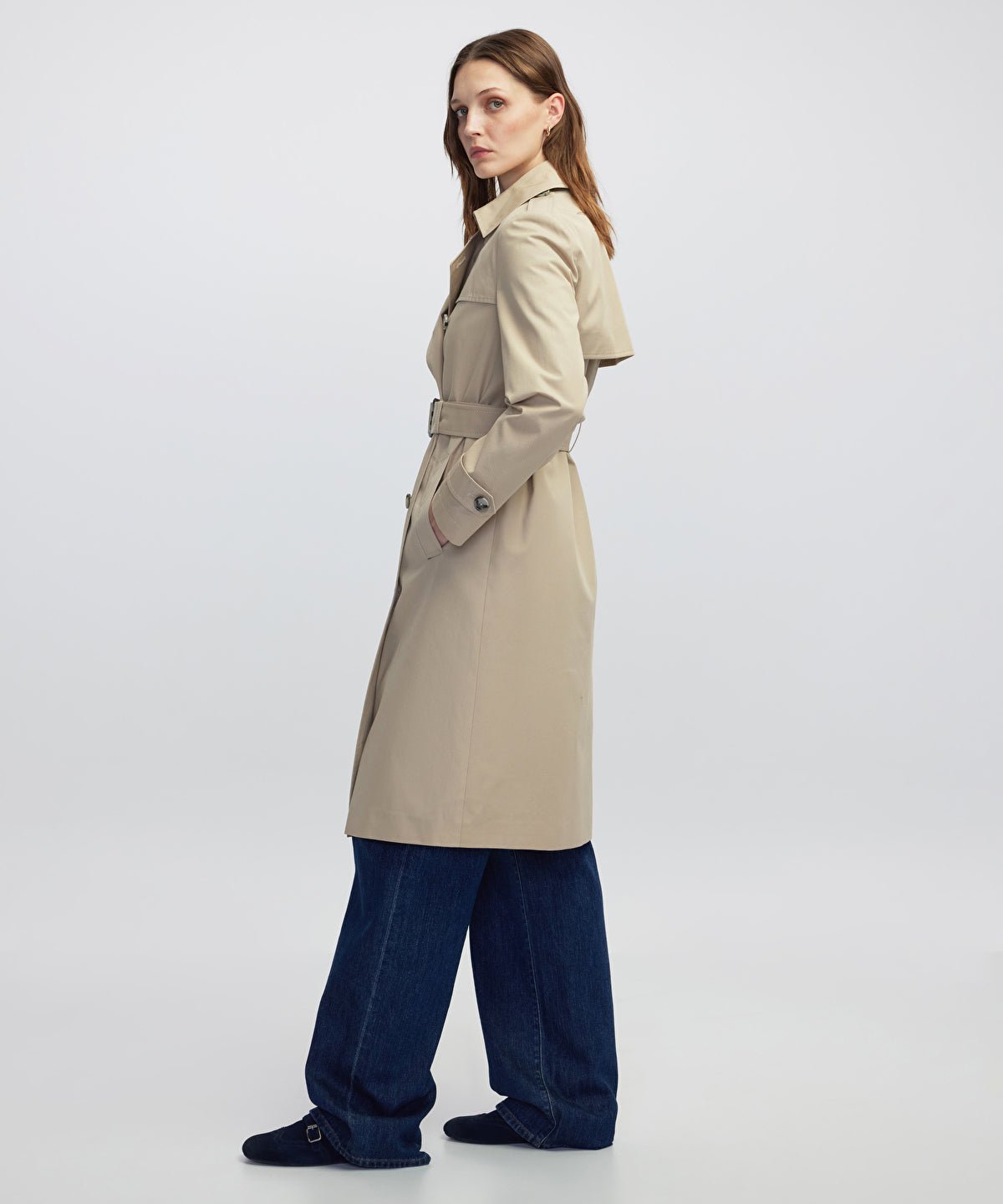 Zoomed Belted Trench Coat