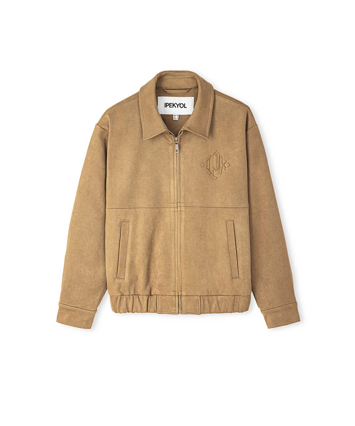 Faux Suede Bomber Jacket