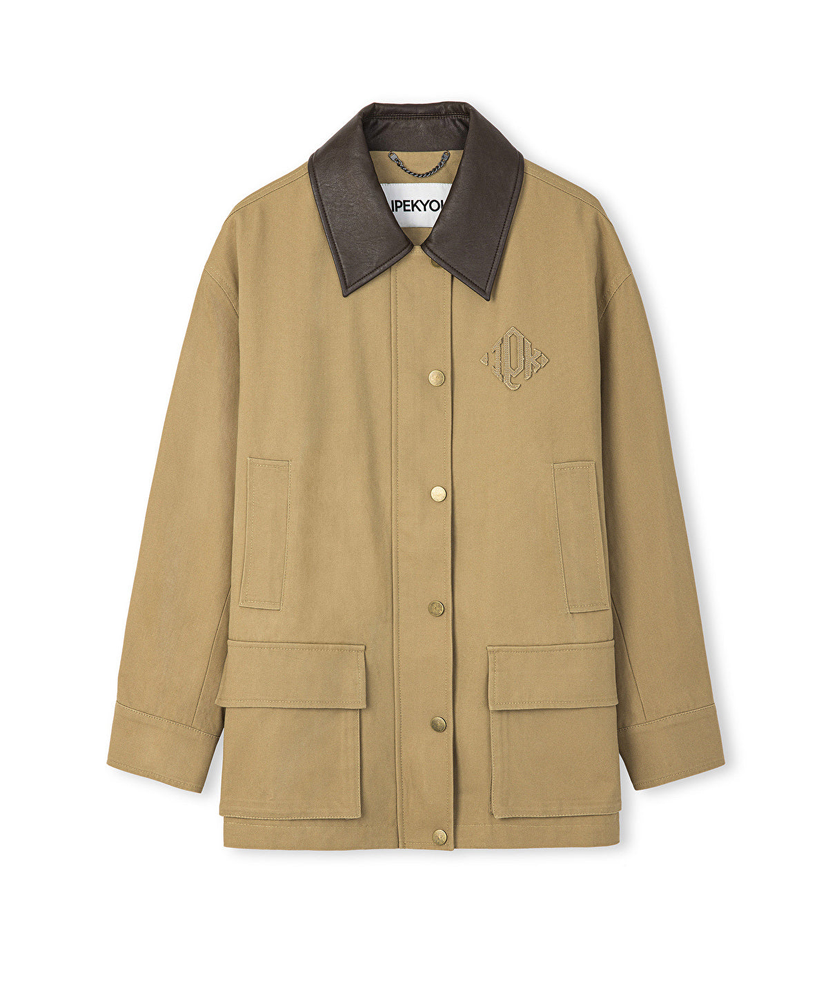 Zoomed Contrast Collar Coat