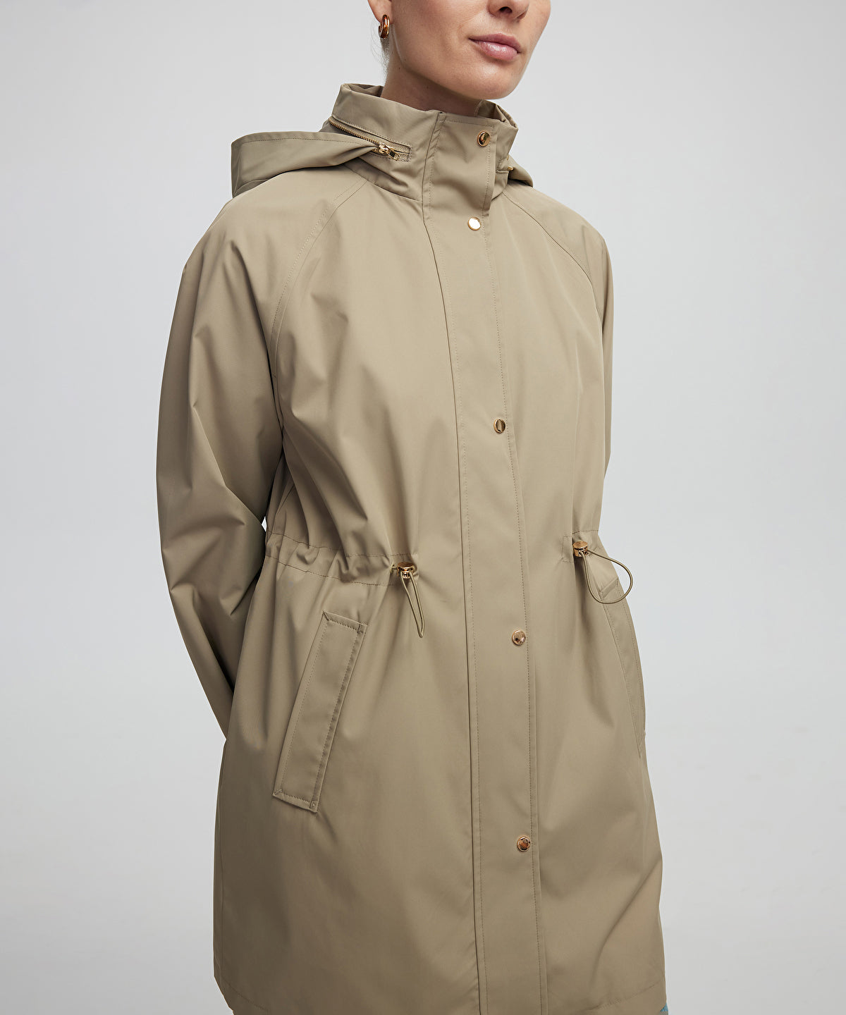 Zoomed Concealed Hood Coat