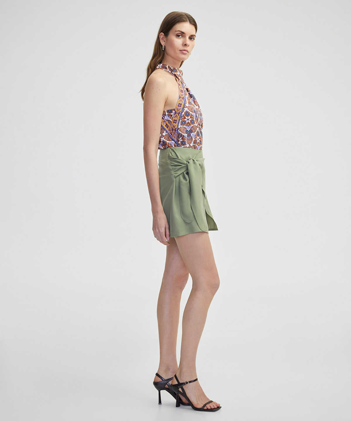 Skort With Tied Belt