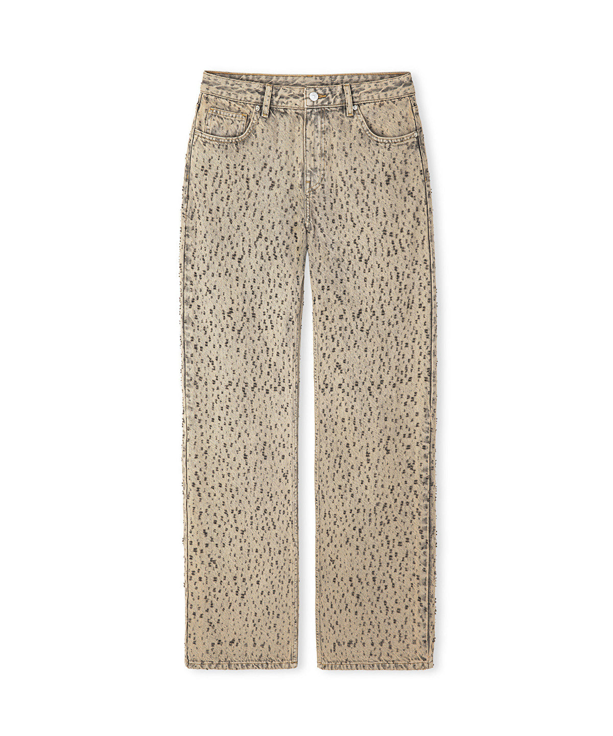 Zoomed Distressed Effect Jeans
