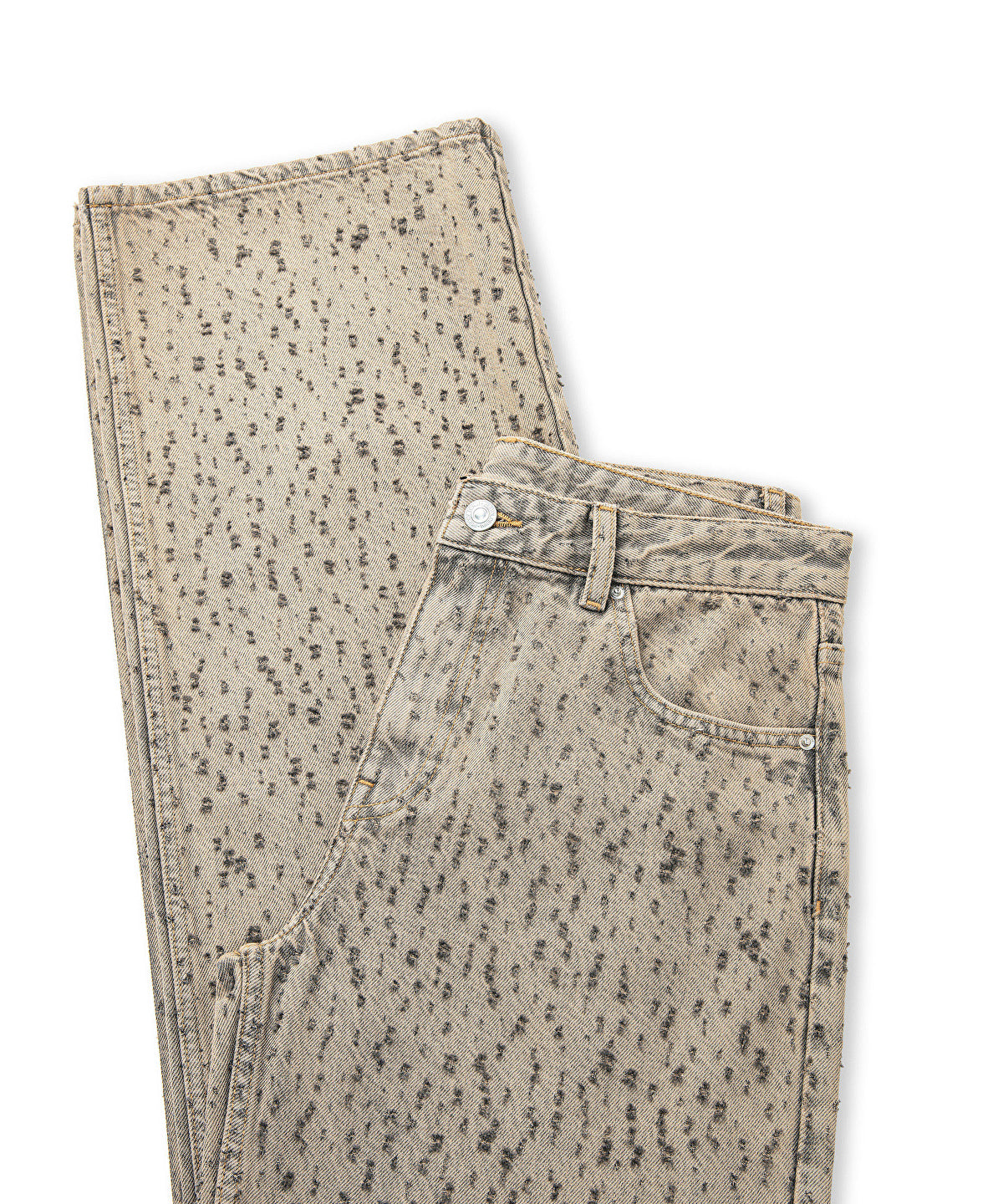 Zoomed Distressed Effect Jeans