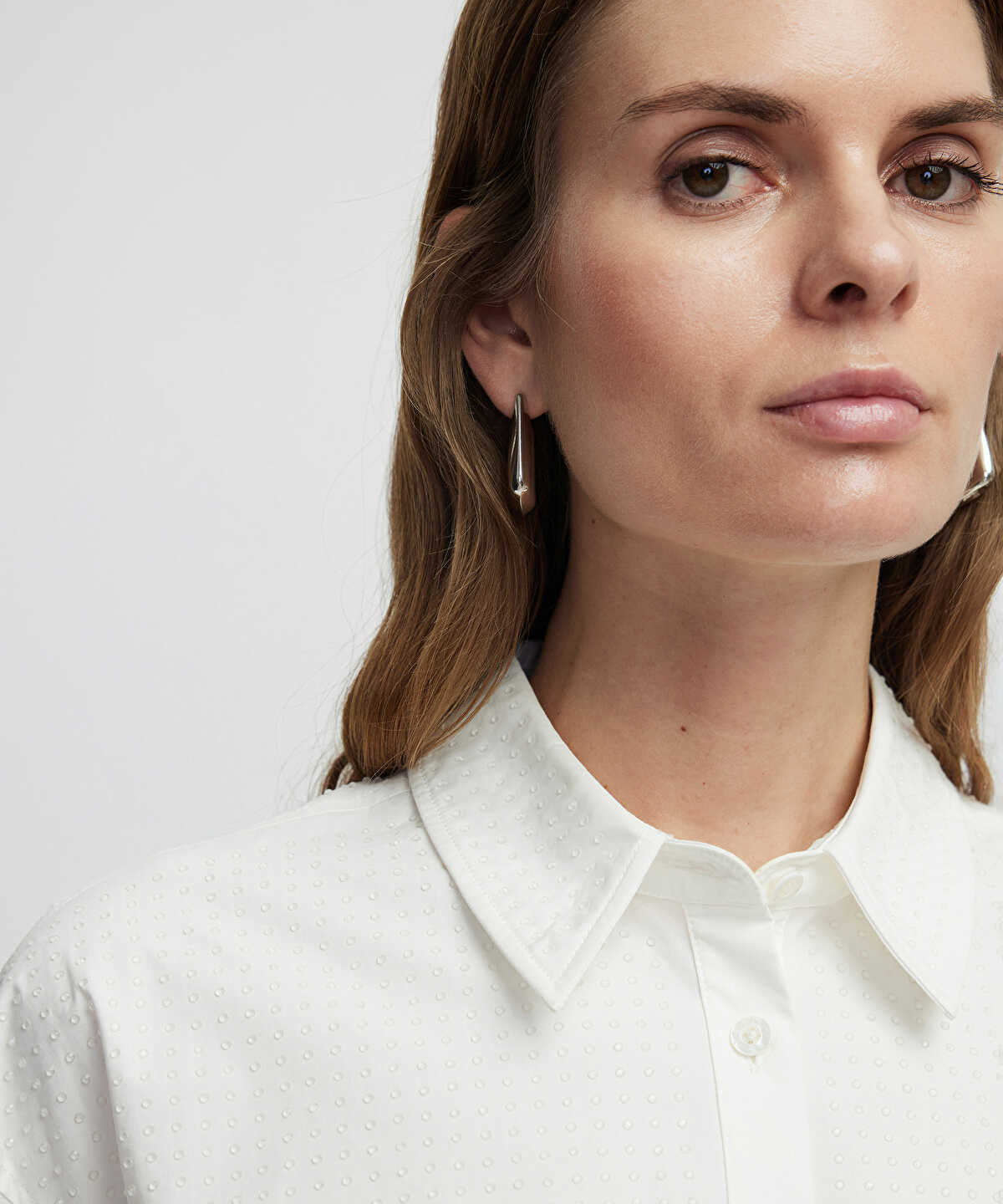 Rhinestone Poplin Shirt