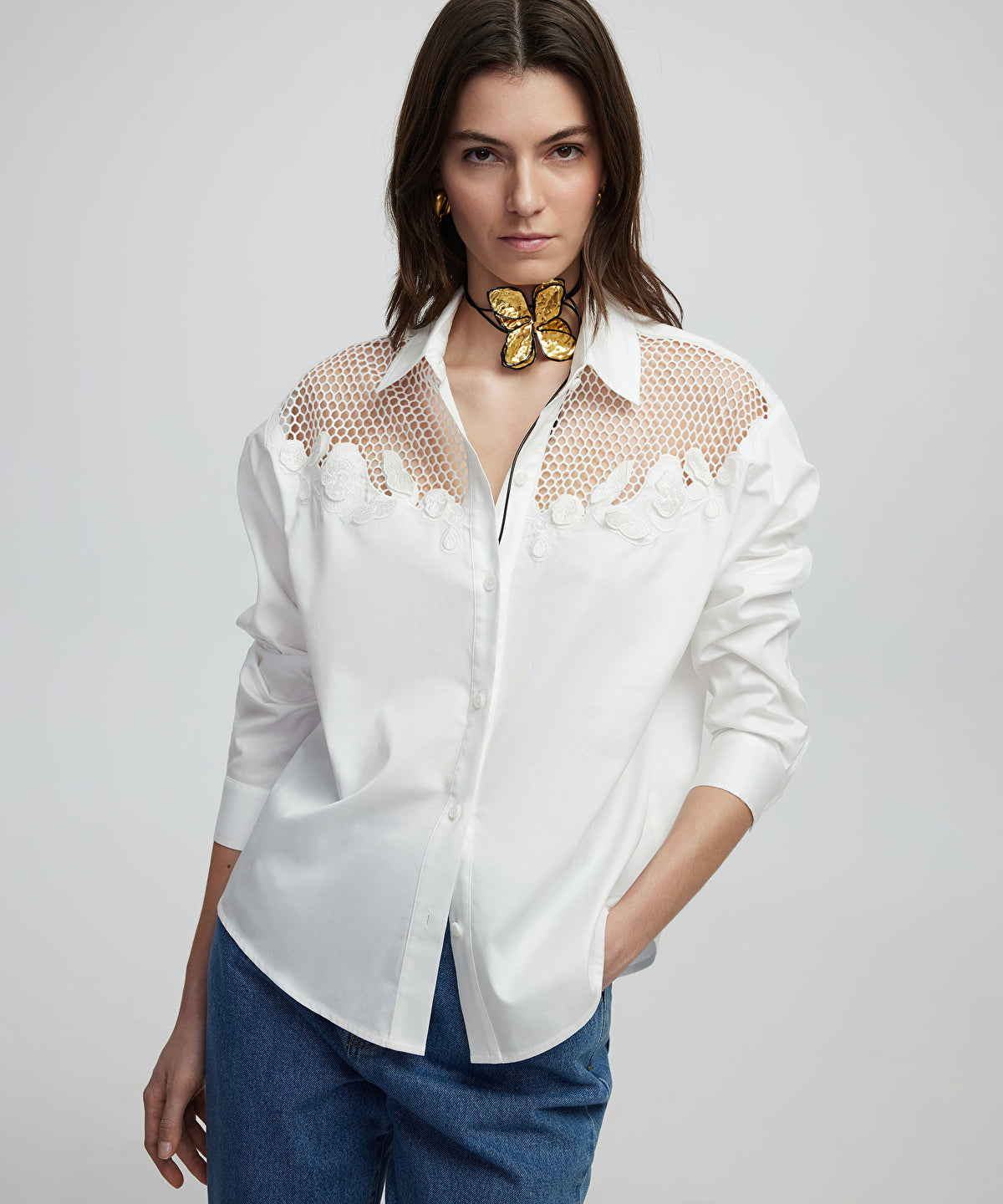 Zoomed Embroidered Poplin Shirt