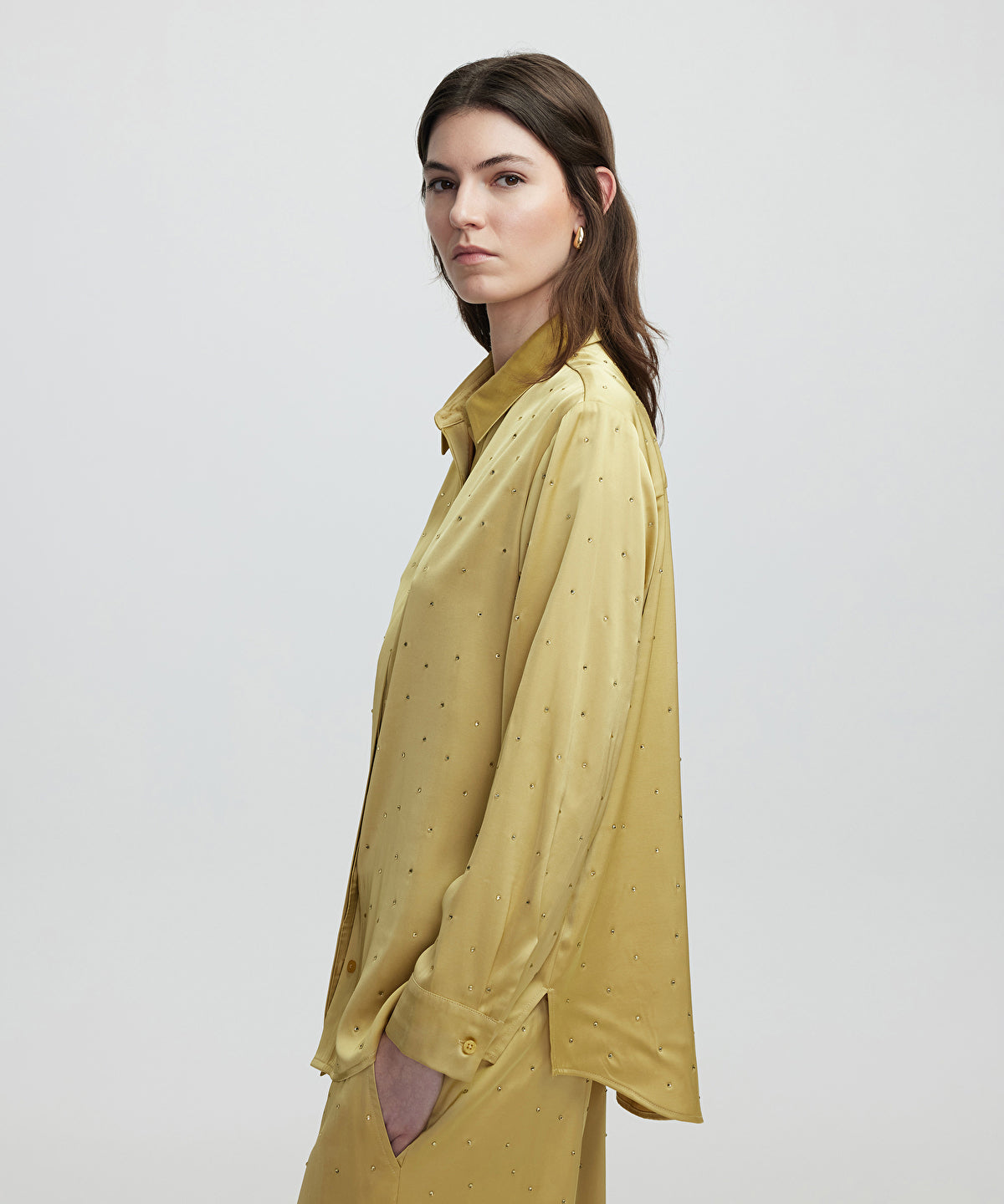 Zoomed Shirt With Rhinestones