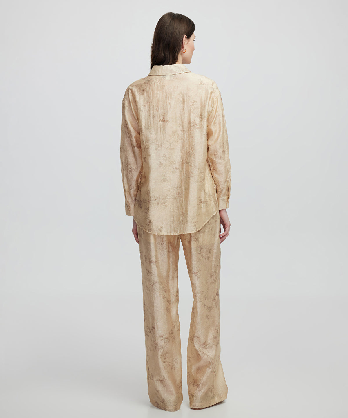 Embroidered and jacquard shirt