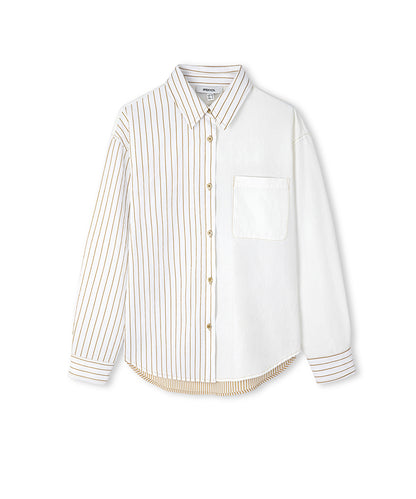 Asymmetrical Striped Shirt