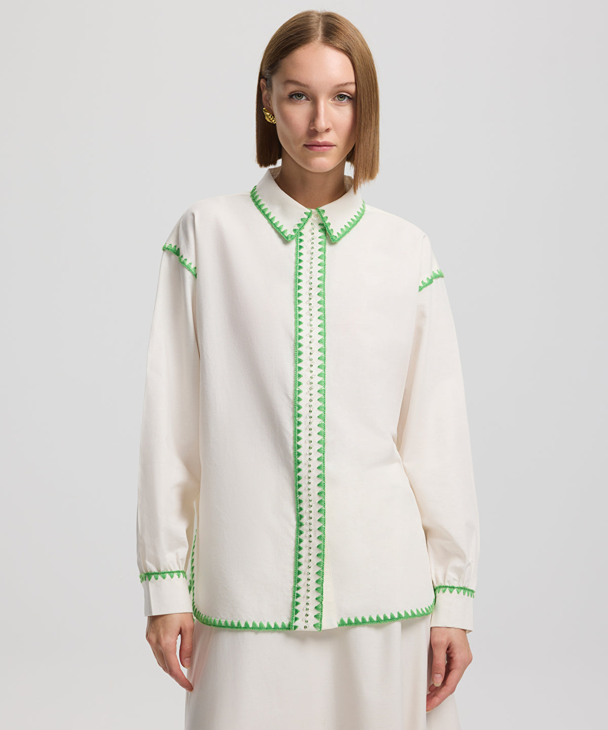 Zoomed Embroidered Poplin Shirt