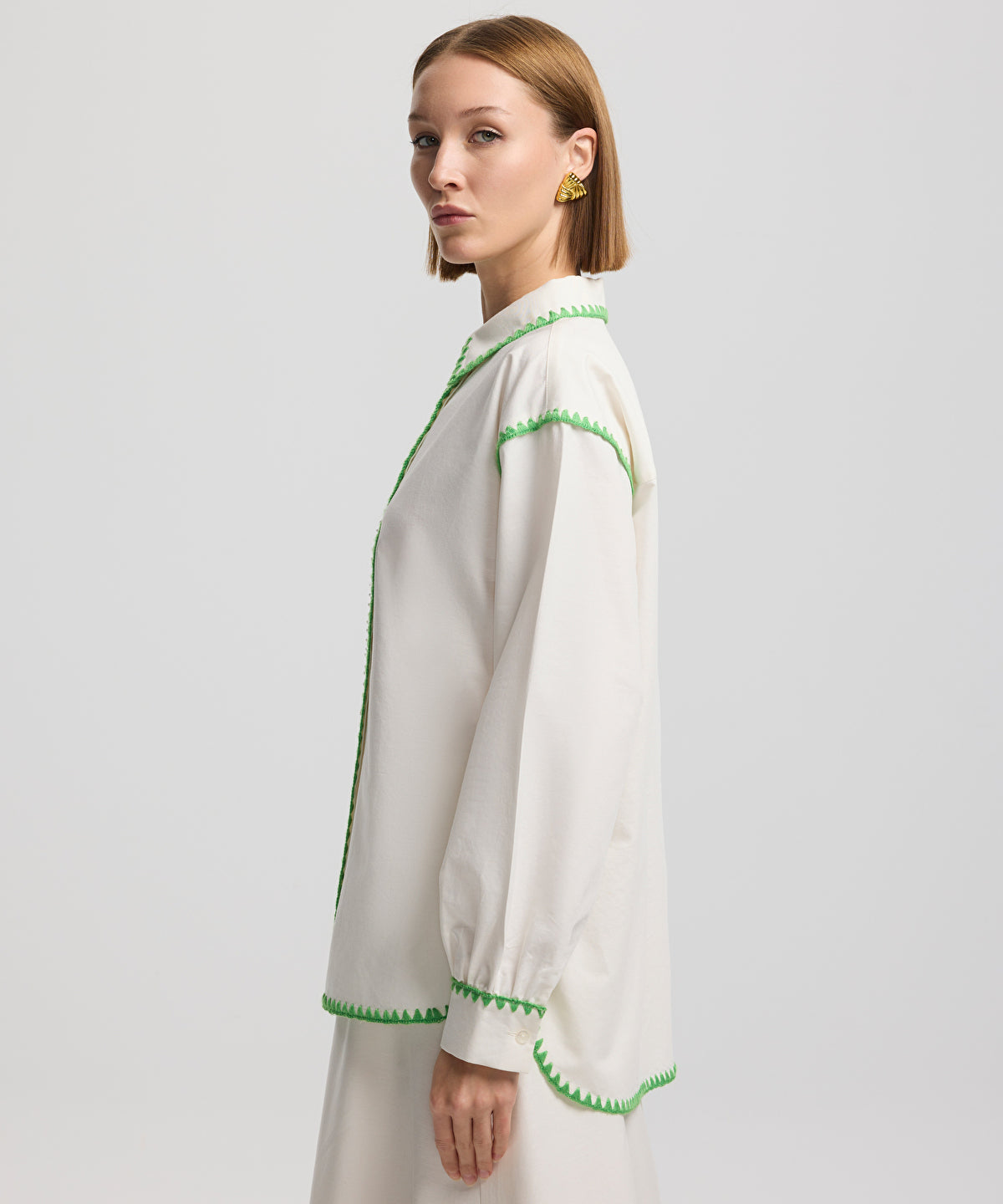 Zoomed Embroidered Poplin Shirt
