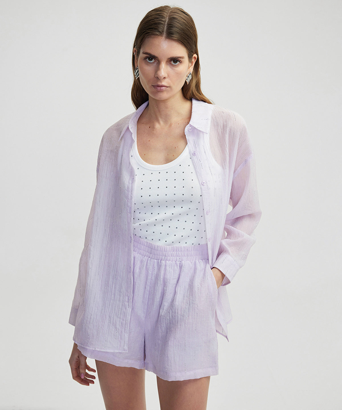 Zoomed Rhinestone Shirt