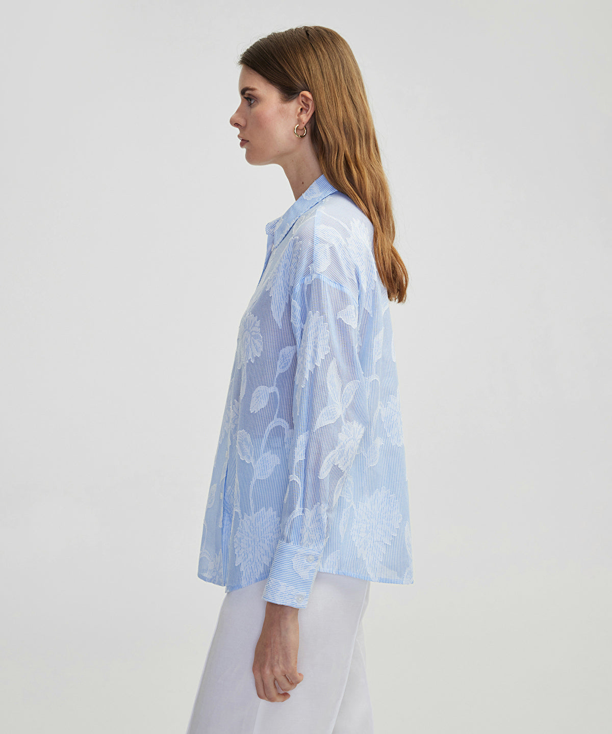 Drop Shoulder Floral Shirt