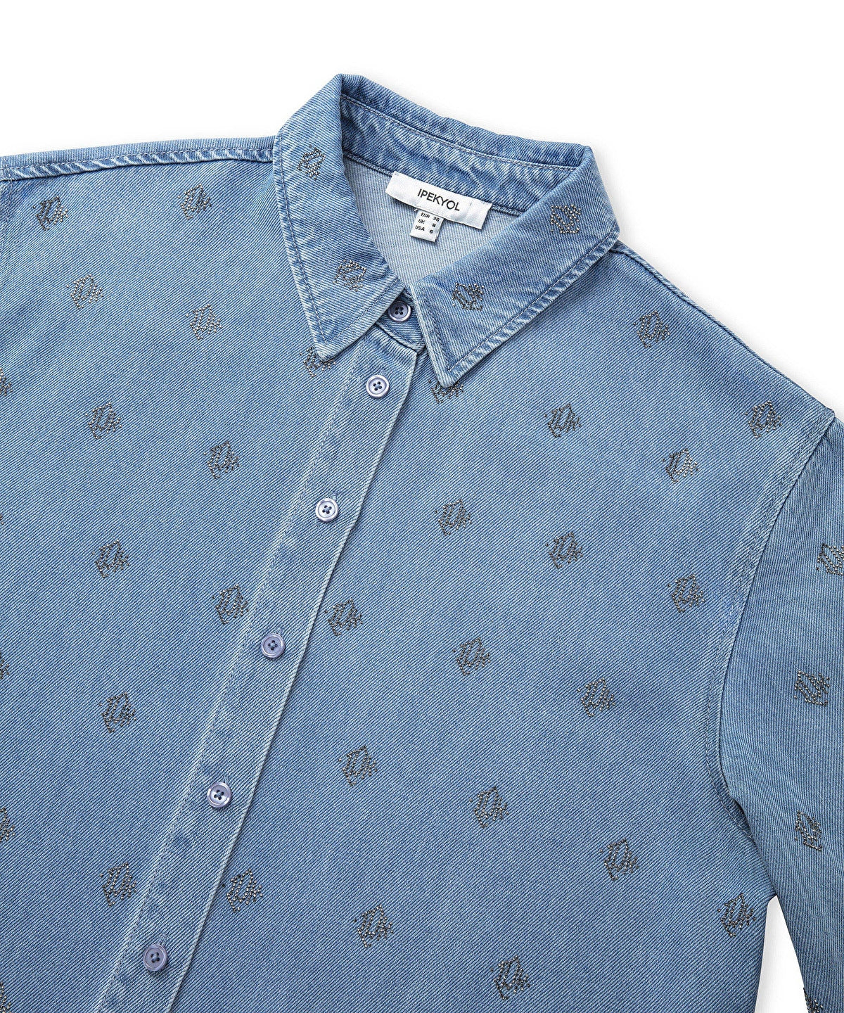 Zoomed Monogram Rhinestoned Shirt