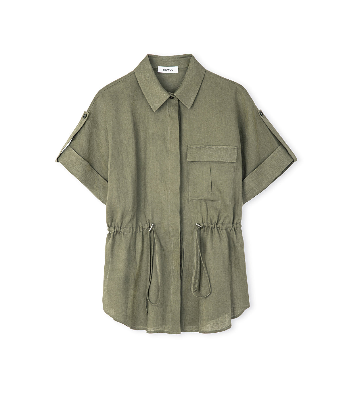 Zoomed Adjustable Waist Linen Shirt