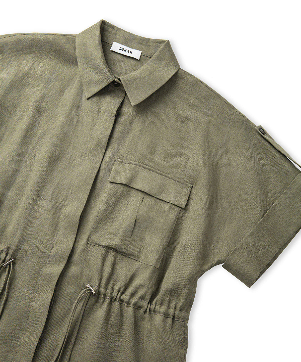 Zoomed Adjustable Waist Linen Shirt
