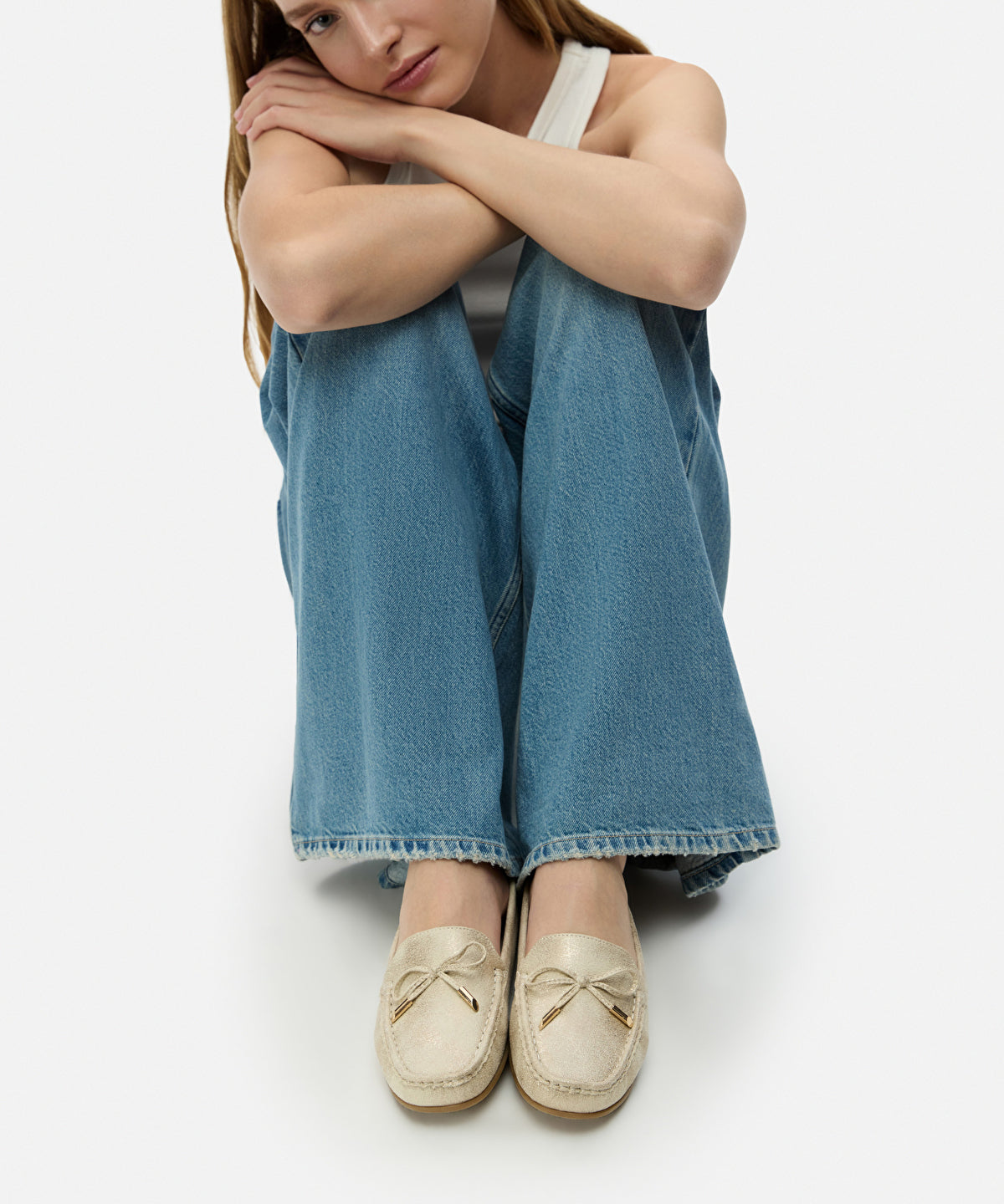 Zoomed Loafers With Bow
