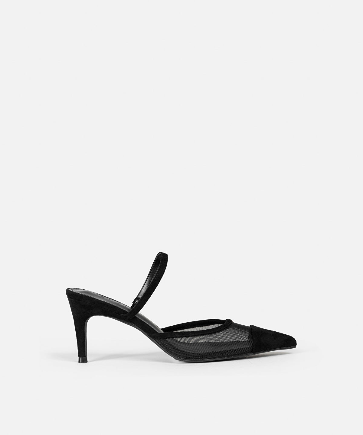 Zoomed Mesh Heeled Mules