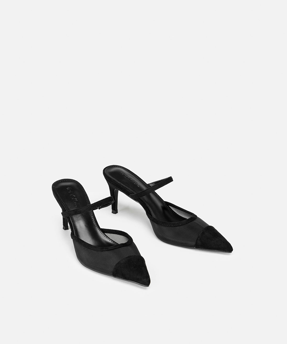 Zoomed Mesh Heeled Mules