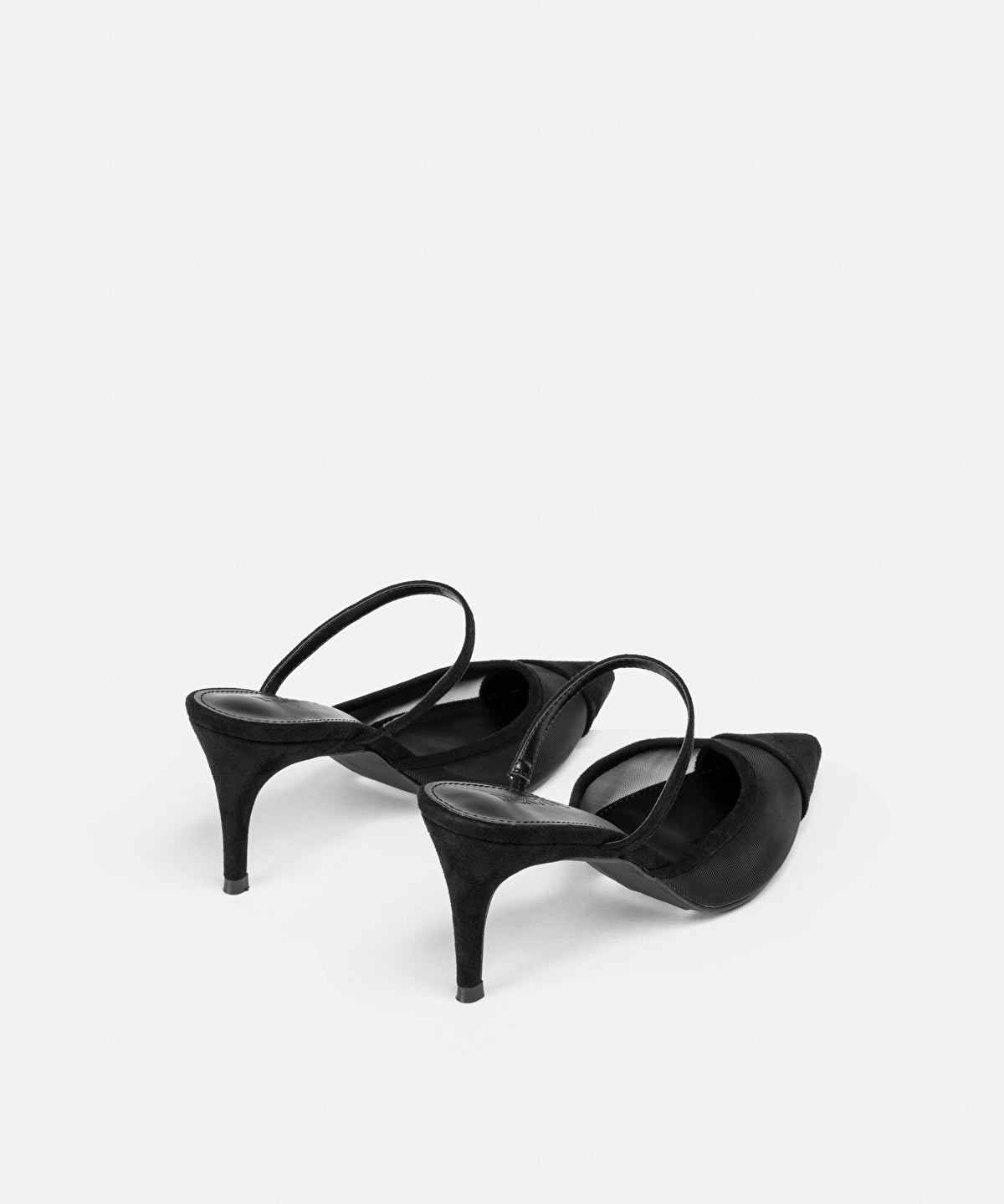 Zoomed Mesh Heeled Mules