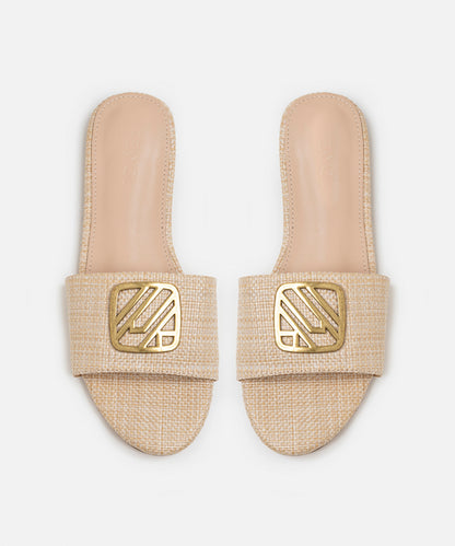 Monogram Buckled Slippers