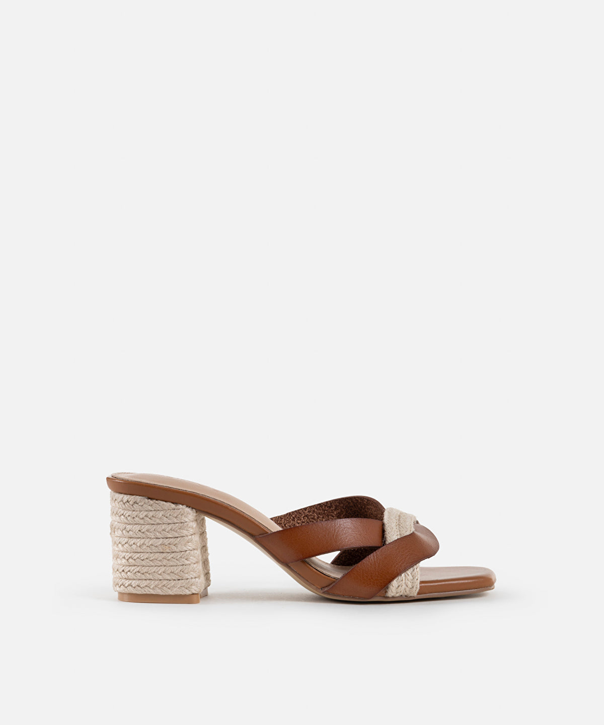 Contrast Block Heel Sandals