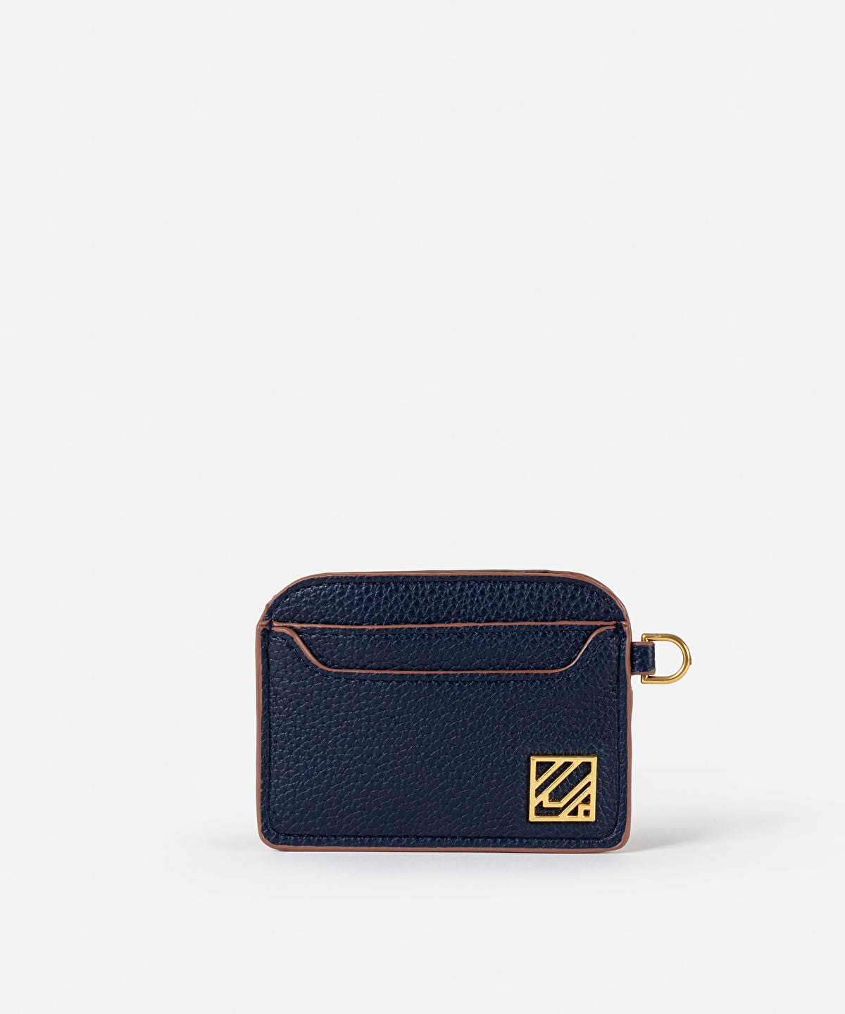 Zoomed Textured Card Holder With Monogram Buckle