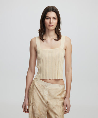 Strappy knit top