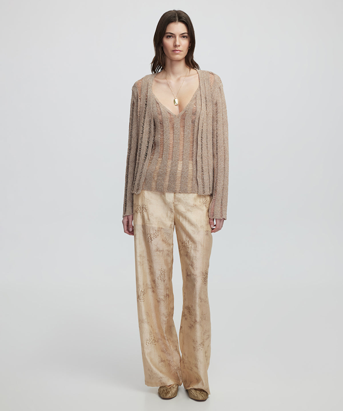 Zoomed Openwork Knit Cardigan