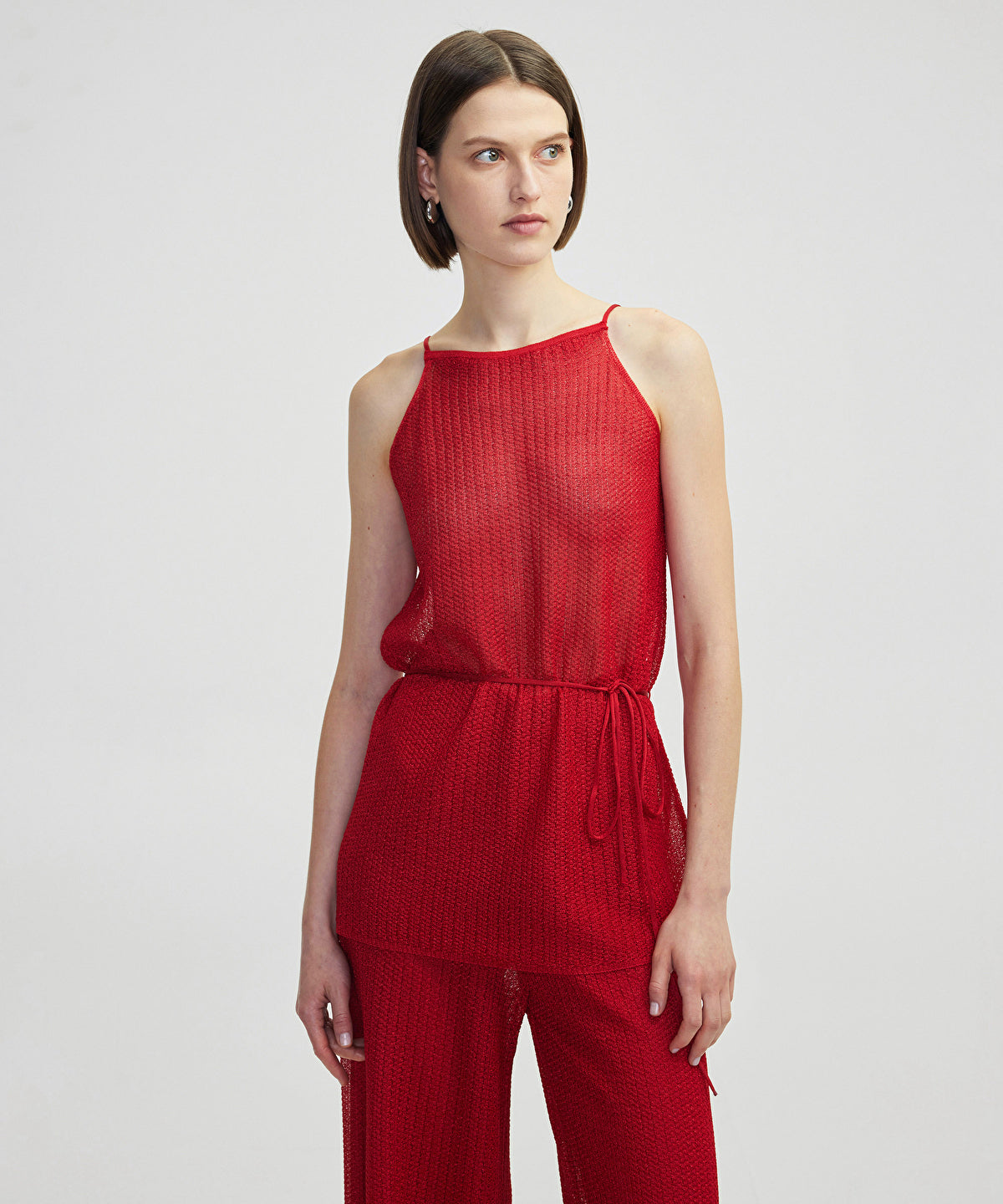 Halter Neck Knit Top