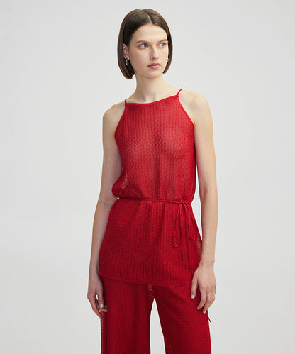 Halter Neck Knit Top