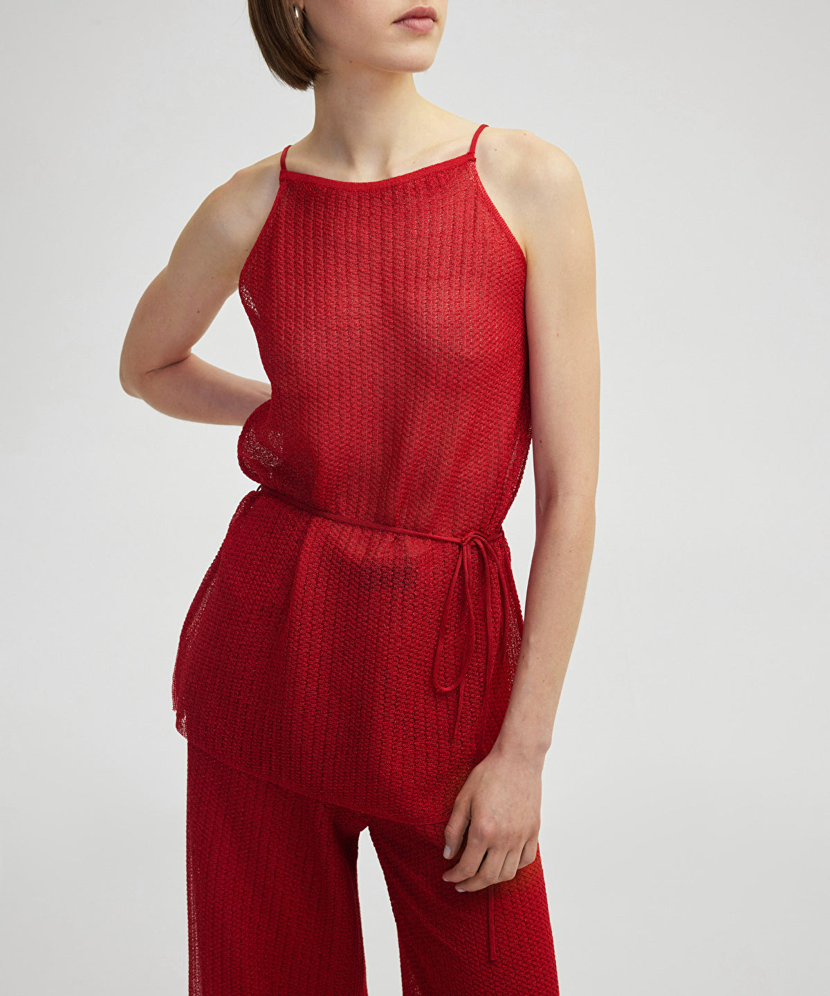 Halter Neck Knit Top