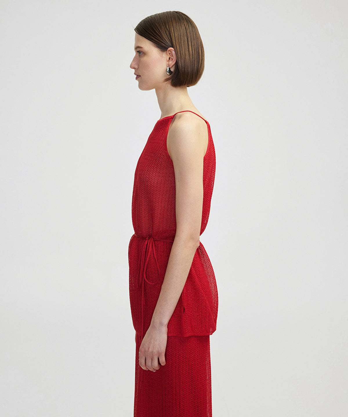 Zoomed Halter Neck Knit Top