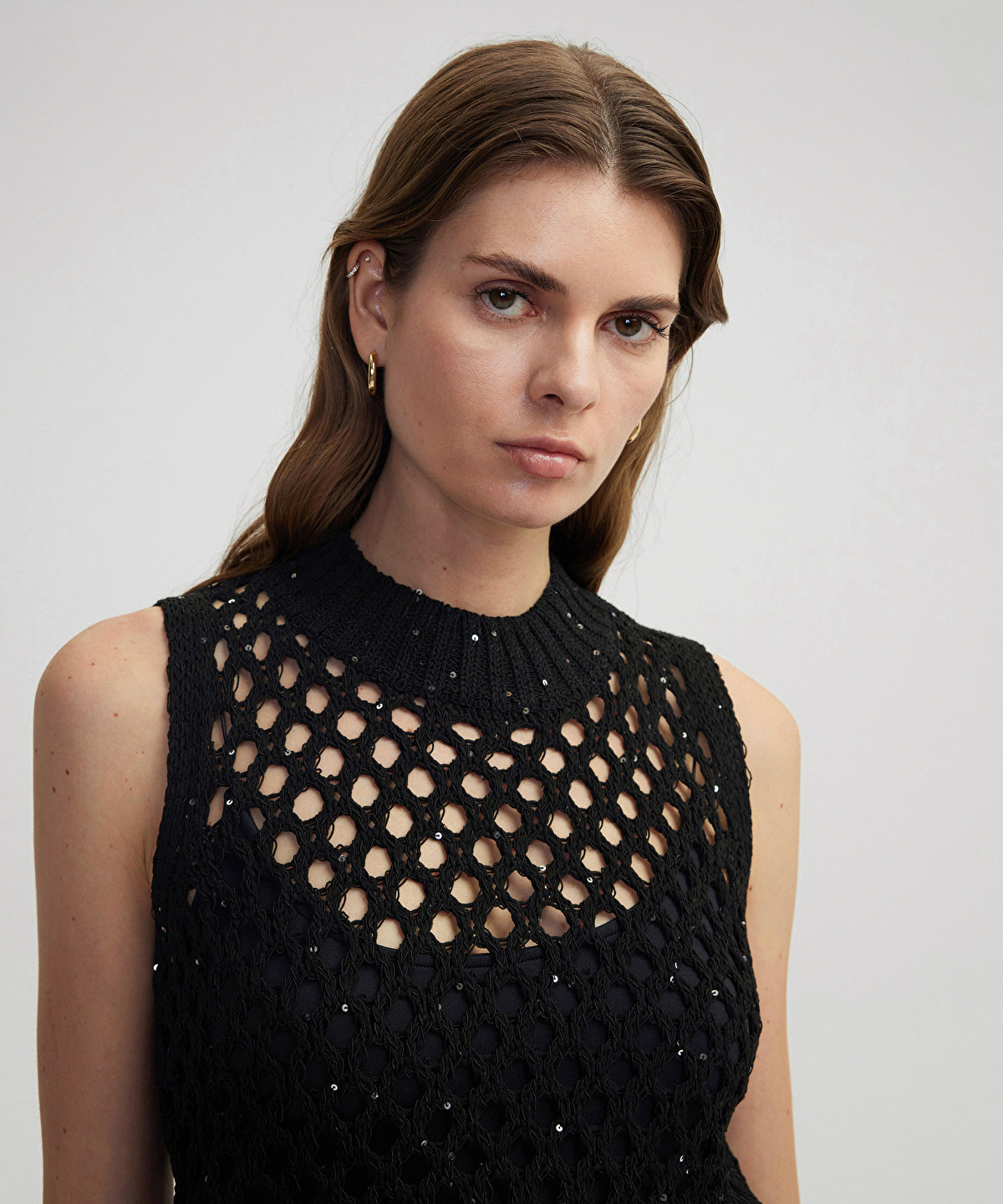 Sequinned Knit Top