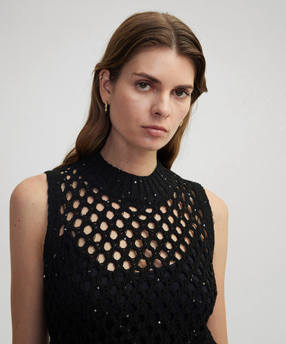 Sequinned Knit Top