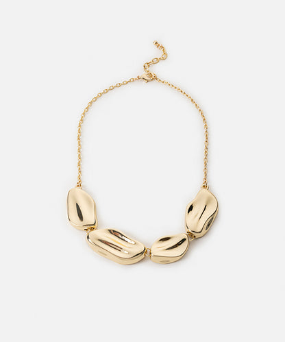 Multi-piece metal necklace