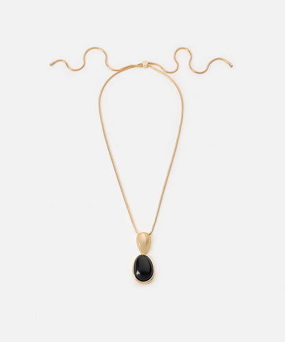 Chain necklace with resin pendant