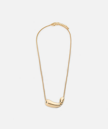 Two-piece metal necklace
