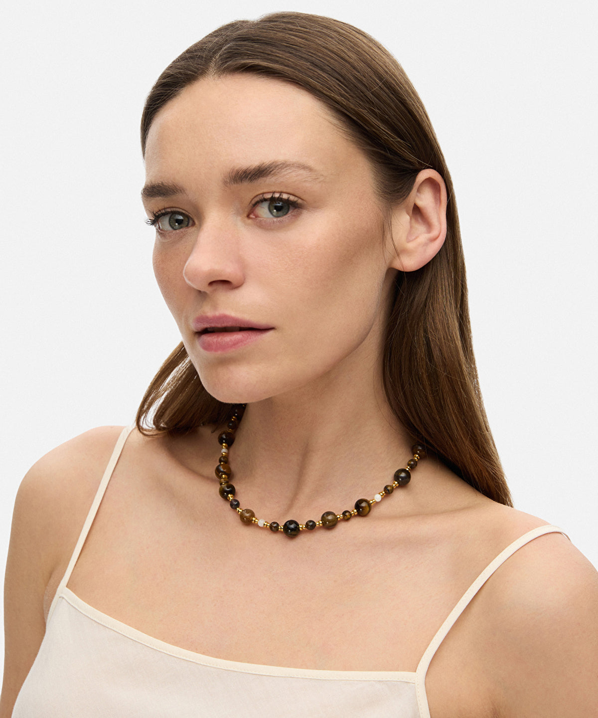 Zoomed Mixed Stone Necklace