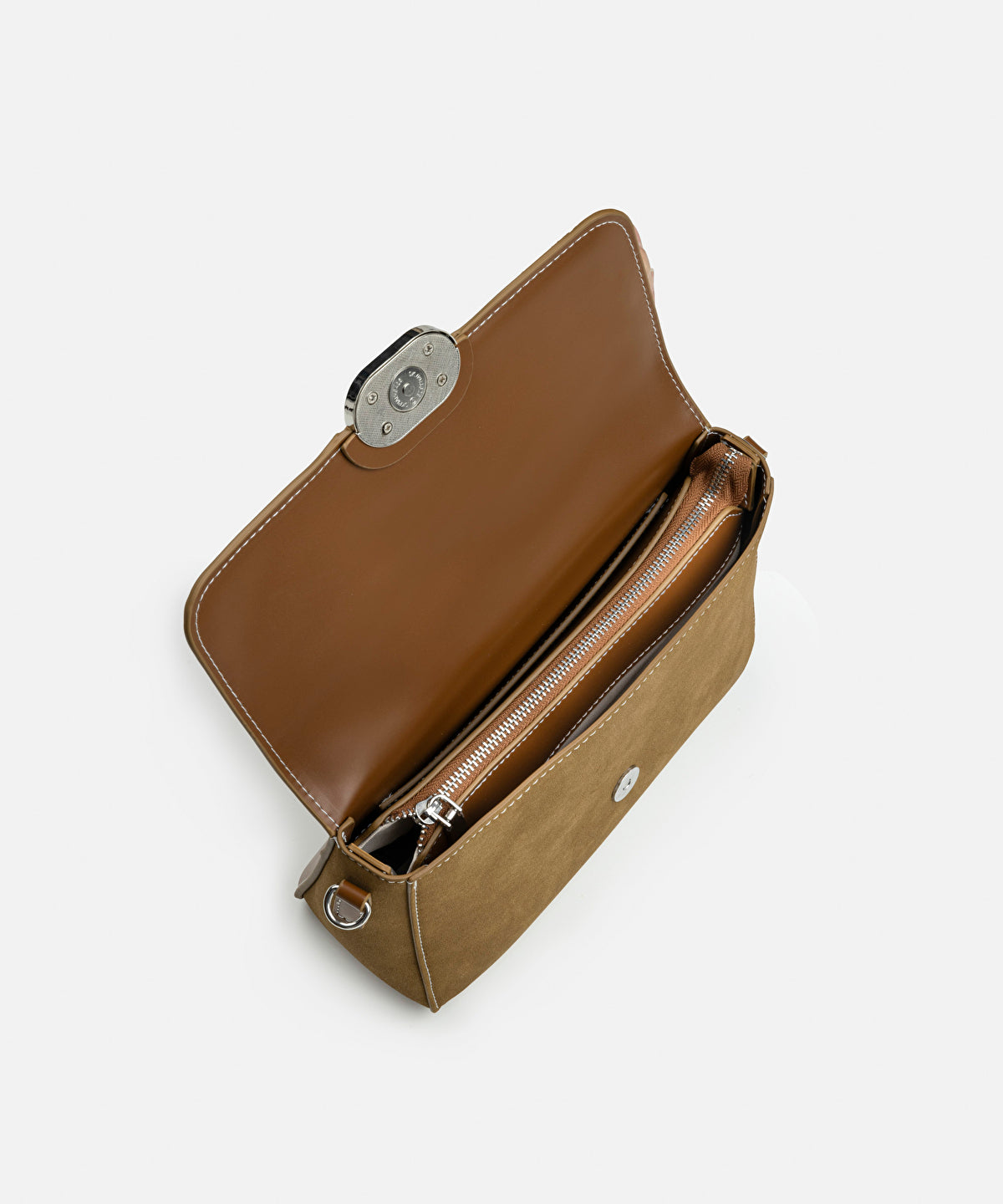 Zoomed Bag With Metal Buckle