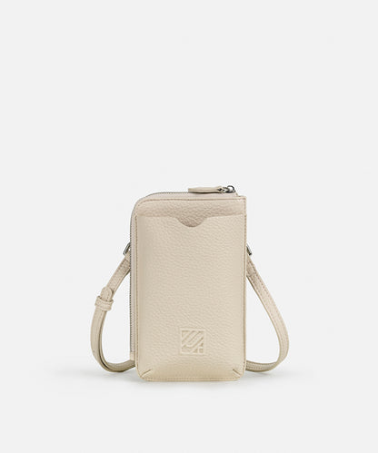 Leather-Effect Bag With Embossed Monogram