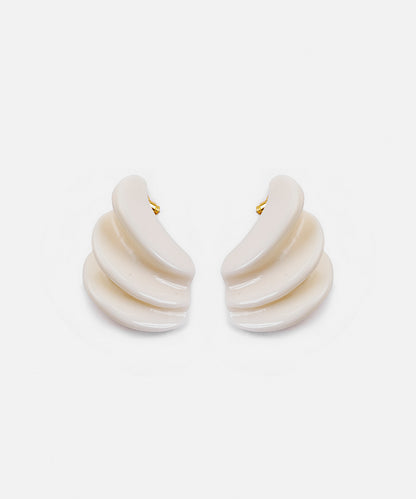 Multi-piece resin earrings