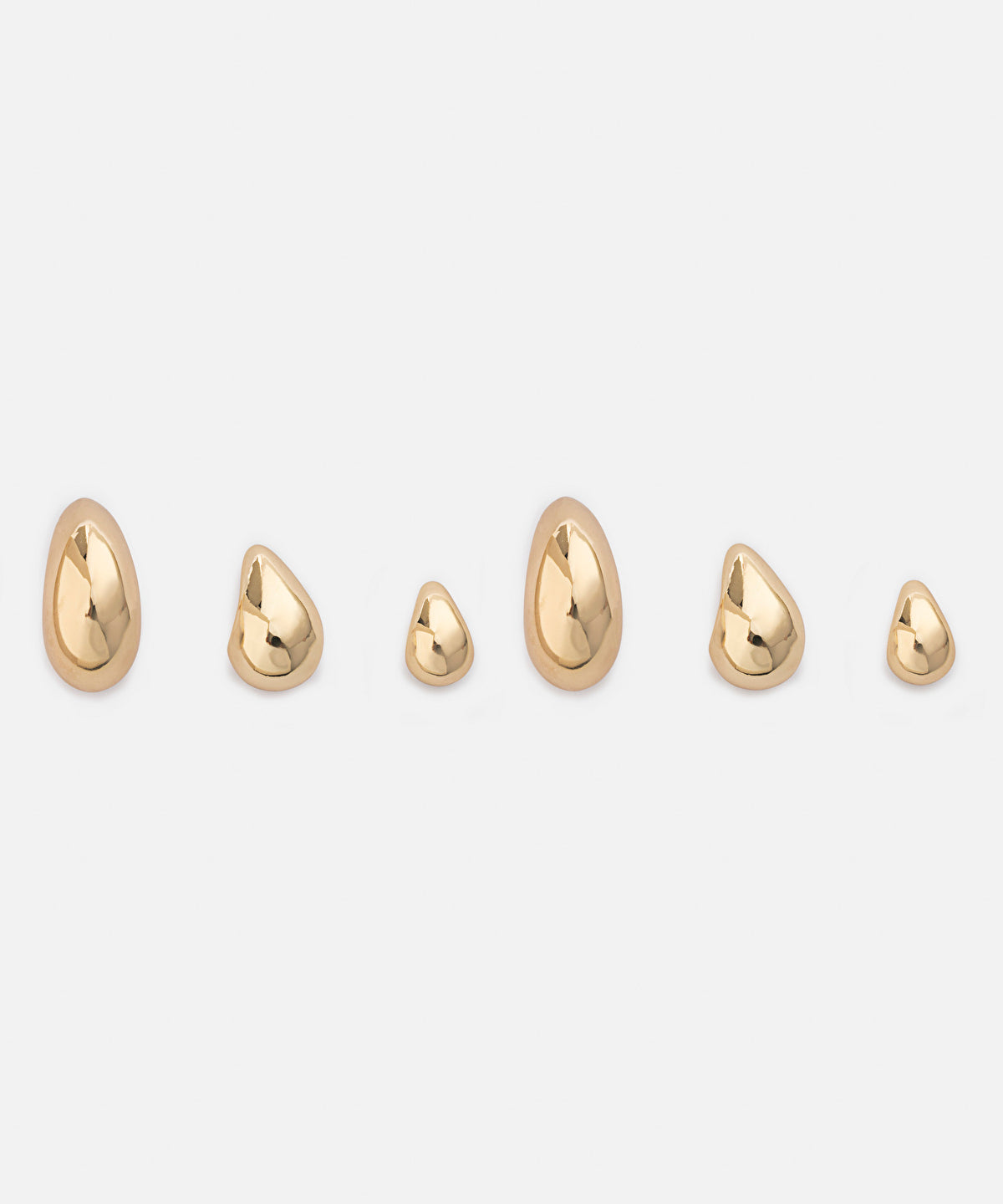 Zoomed Triple Earrings Set