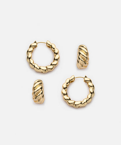Textured earrings set