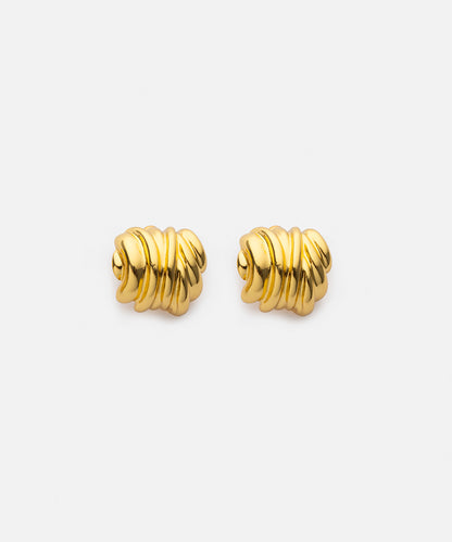 Textured metal earrings