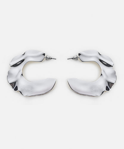 Textured hoop earrings