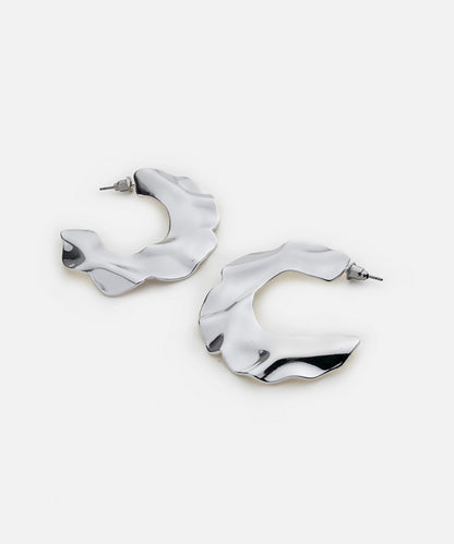 Textured hoop earrings