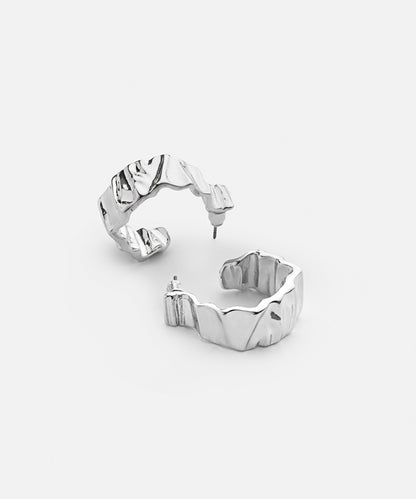 Textured hoop earrings