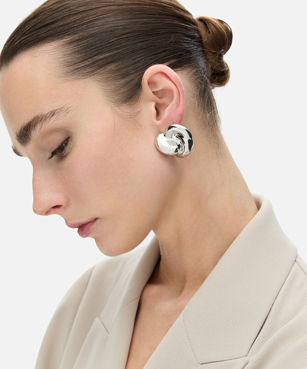 Spiral metal earrings