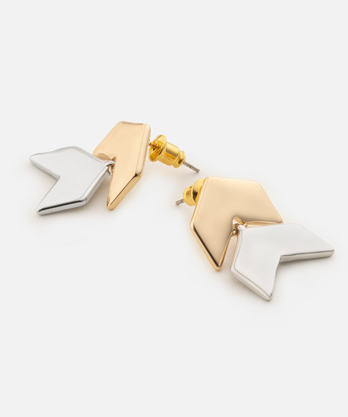Zoomed Two-Tone Earrings